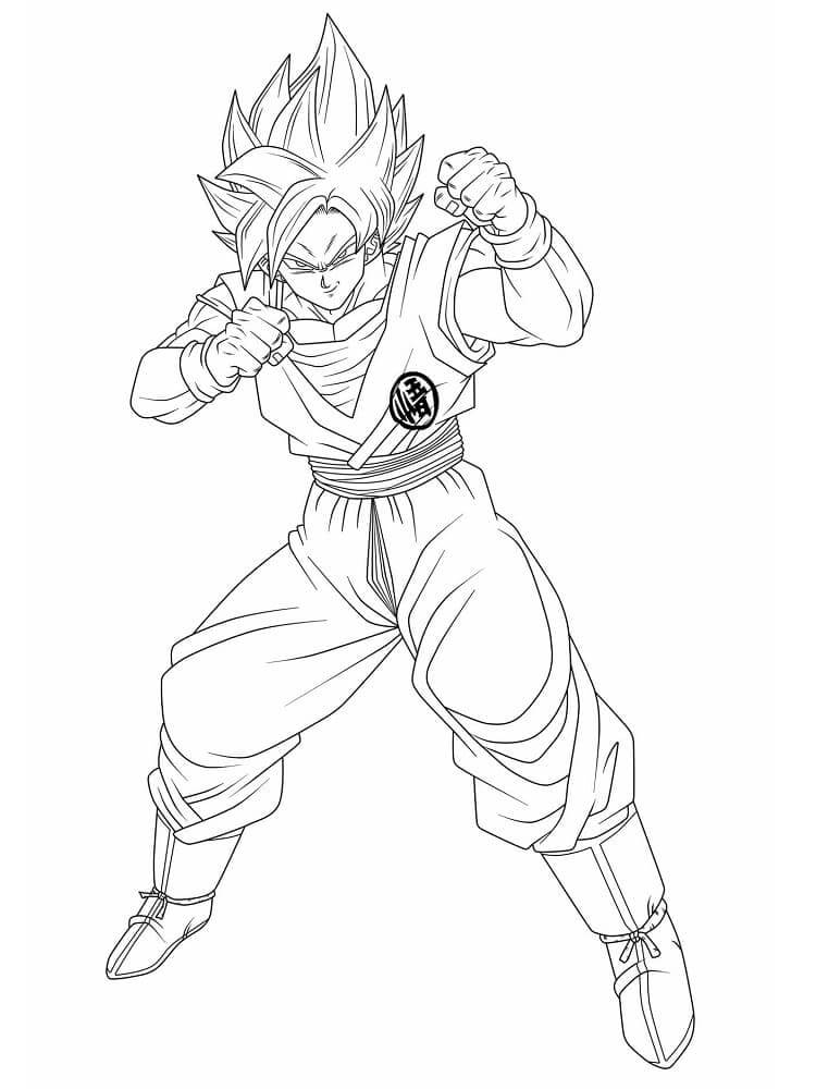 Goku pro 1leté Děti omalovánka