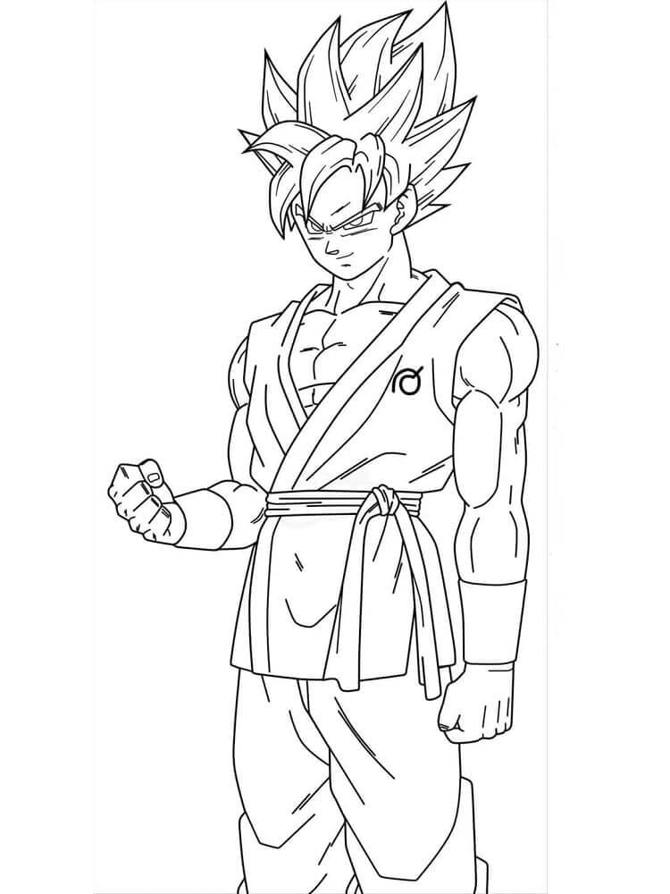 Goku pro 2leté Děti omalovánka