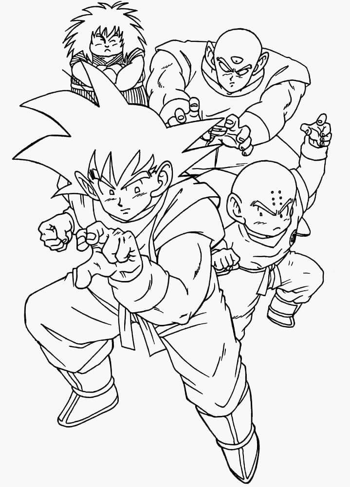 Goku pro 3leté Děti omalovánka