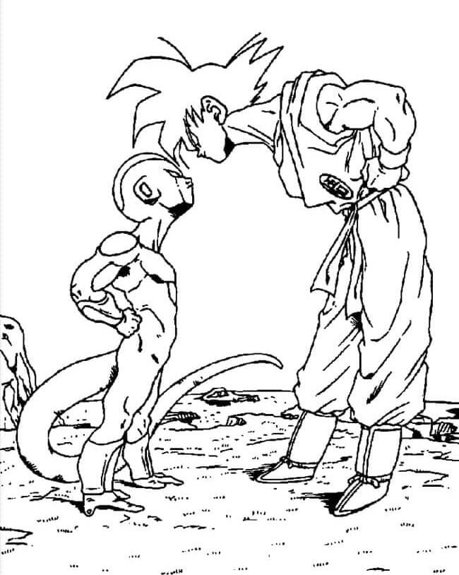 Goku pro 4leté Děti omalovánka