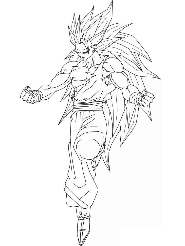 Goku pro Děti omalovánka