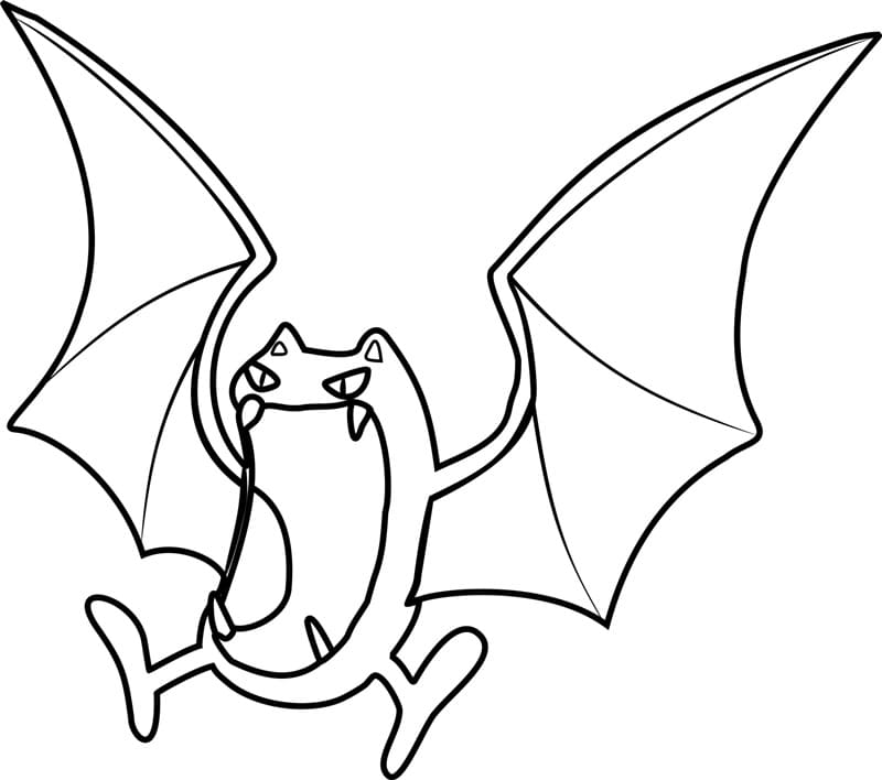 Golbat Pokemon omalovánka
