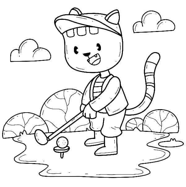 Golf omalovánky