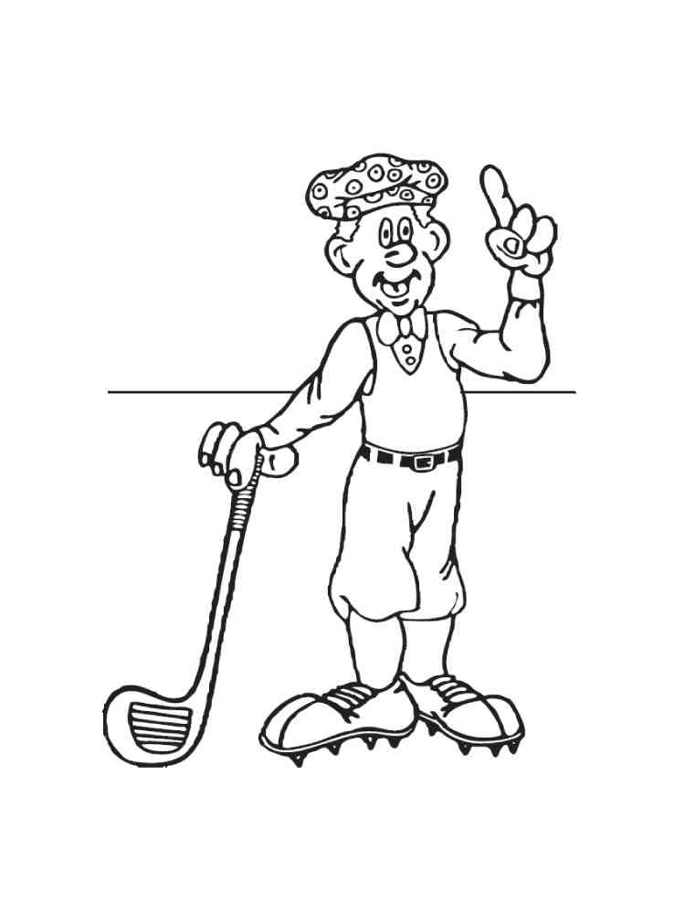 Golf (9) omalovánka