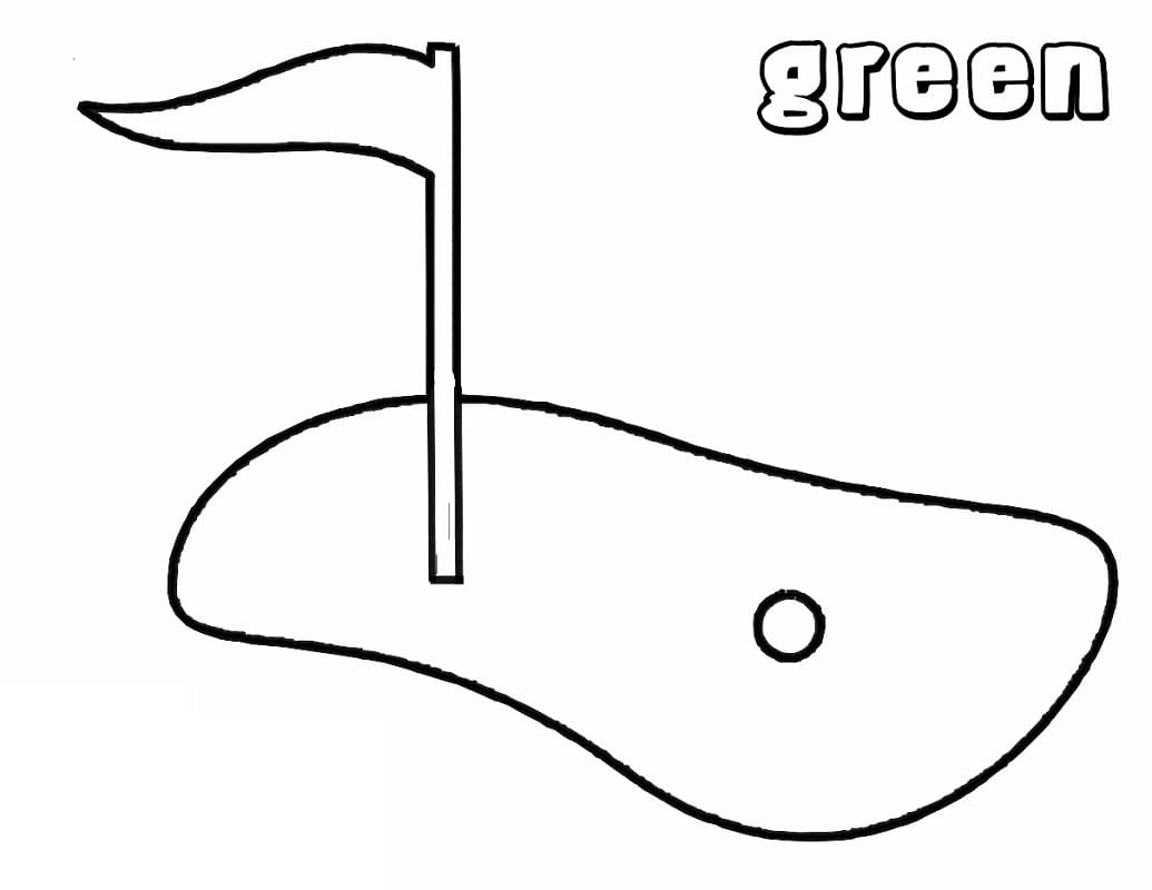 Golf Obrázek omalovánka