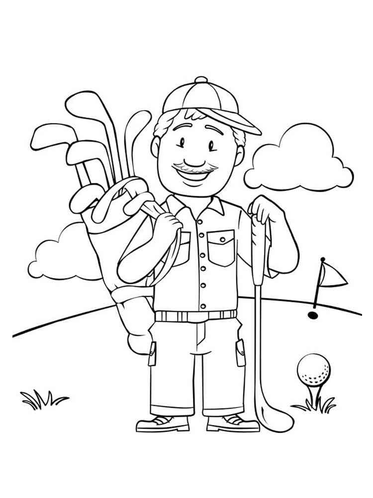 Golf Sport omalovánka
