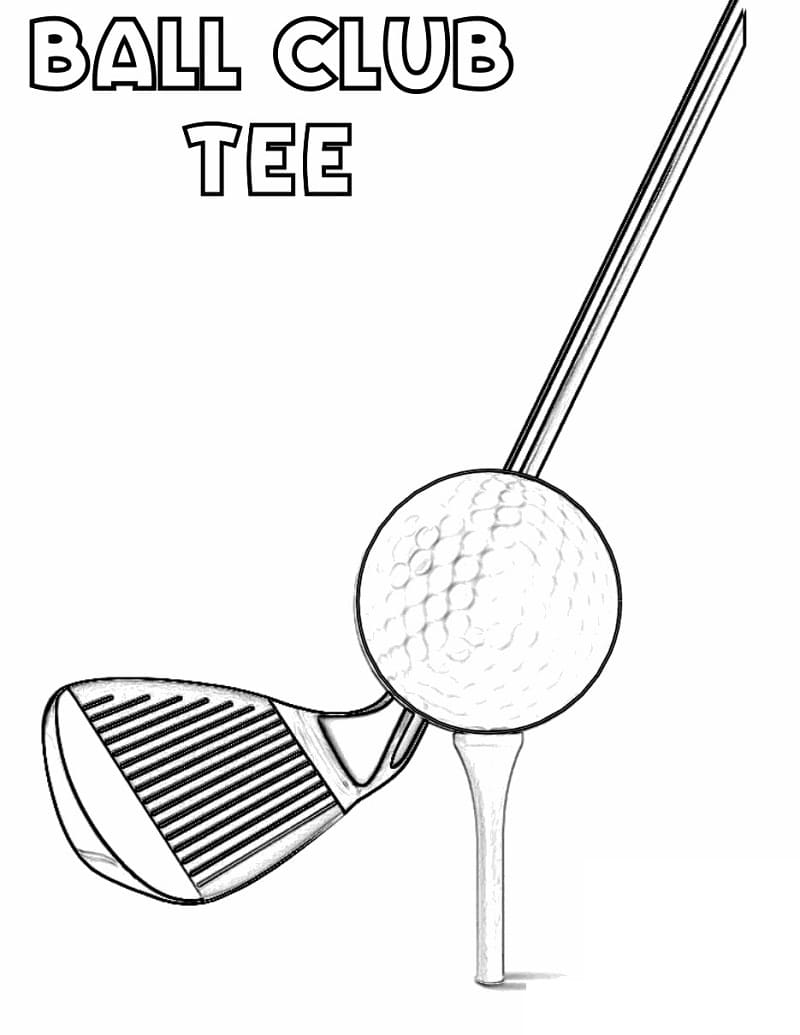 Golf Zdarma Vymalovatelné Obrázek omalovánka