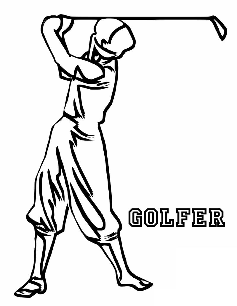 Golf k Vymalování omalovánka