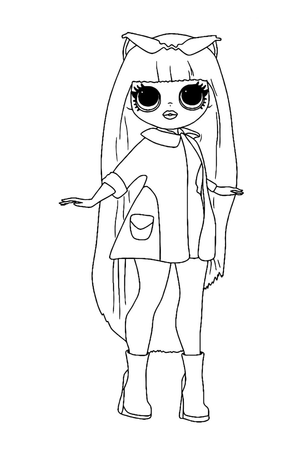 Groovy Baby Girl LOL OMG omalovánka