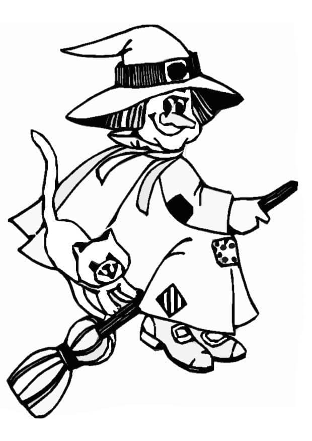 Halloween Čarodějnice omalovánka