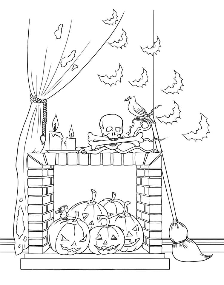 Halloween Obrázek omalovánka