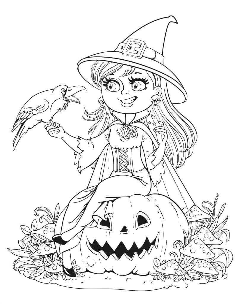 Halloween pro 2leté Děti omalovánka
