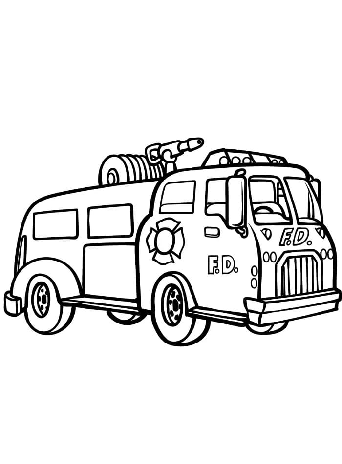 Hasičské Auto Zdarama omalovánka