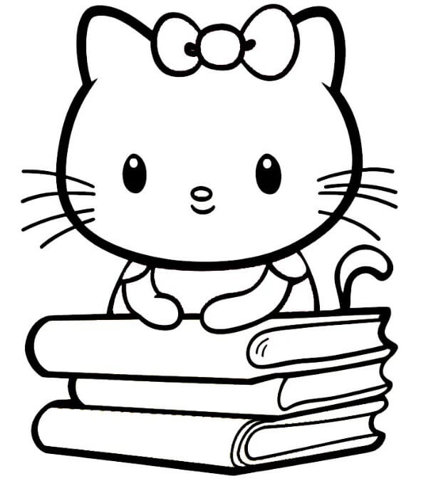 Hello Kitty Zdarma Tisknutelná omalovánka