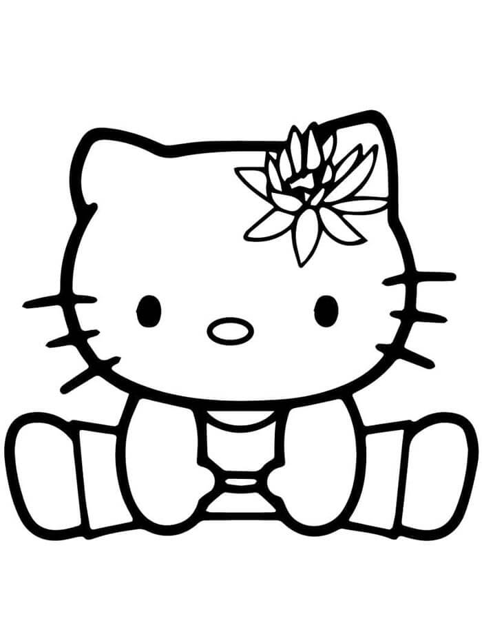 Hello Kitty Zdarma omalovánka