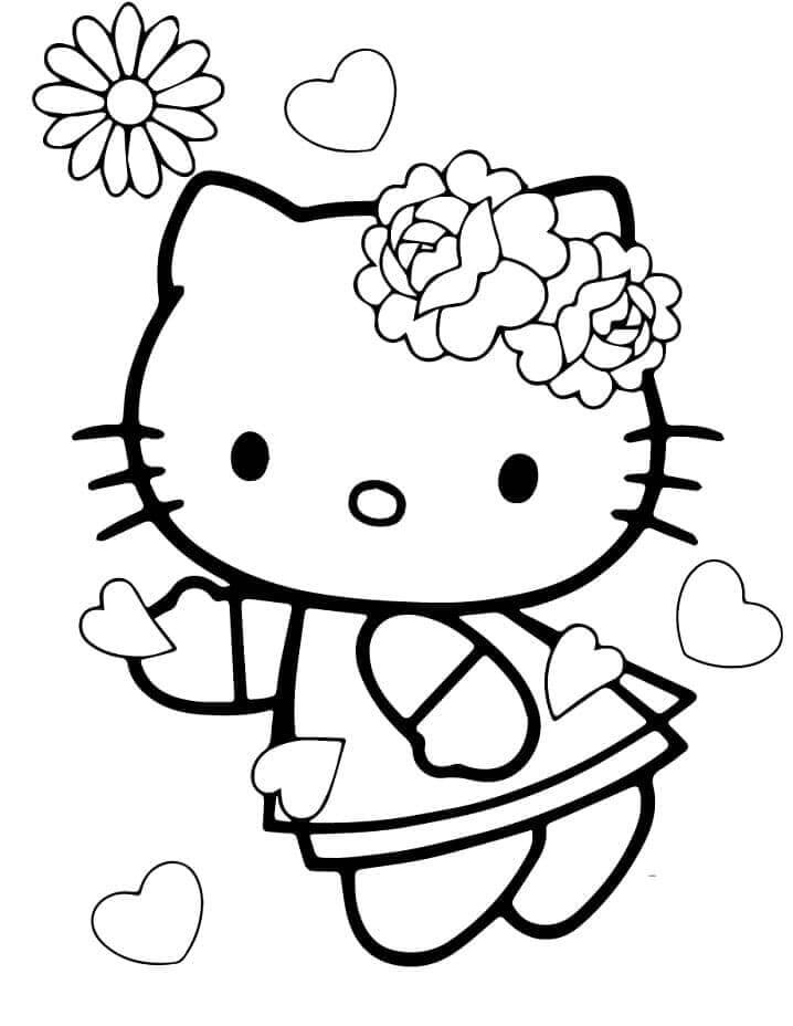 Hello Kitty pro 2leté Děti omalovánka