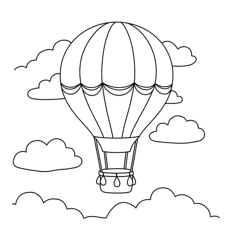 Horkovzdušný Balon (10) omalovánka