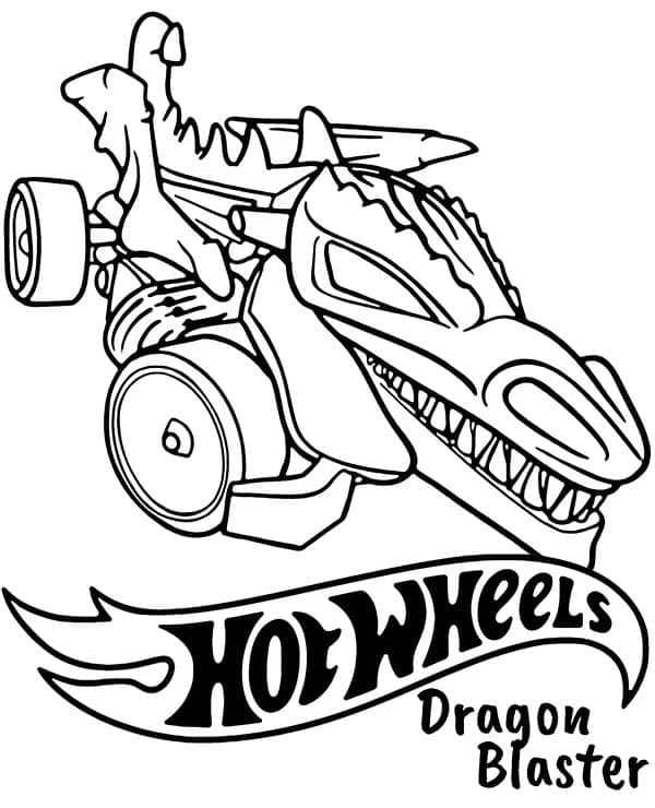 Hot Wheels Vymalovatelné pro Děti omalovánka