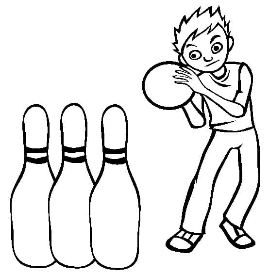 Hráč Bowlingu omalovánka