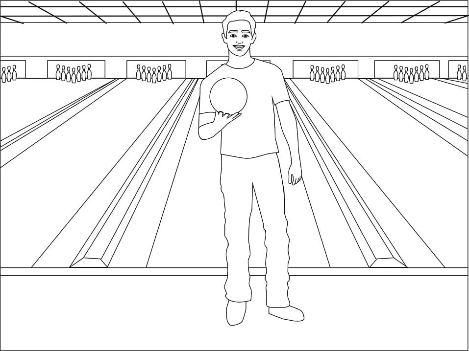 Hrát Bowling omalovánka