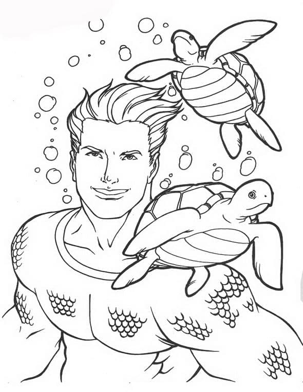 Hrdinský Aquaman omalovánka