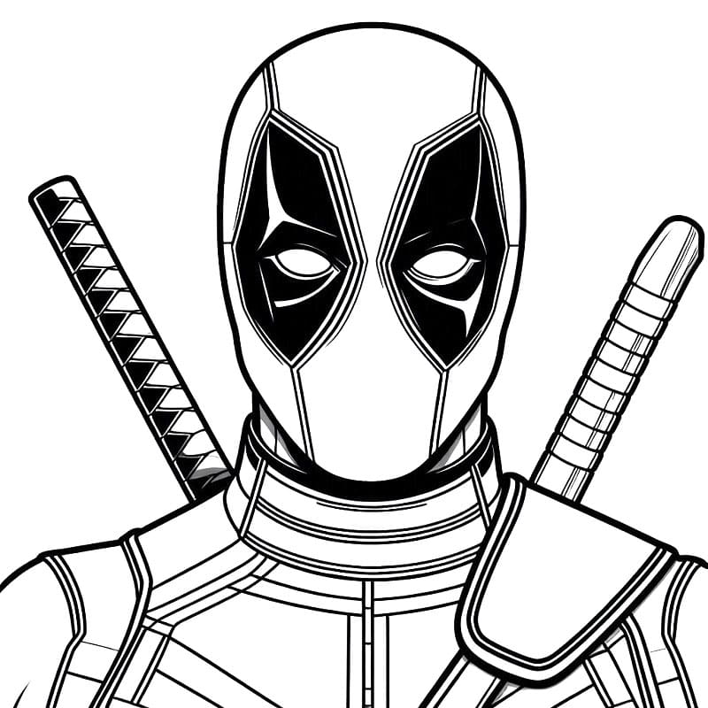 Hromový Deadpool omalovánka