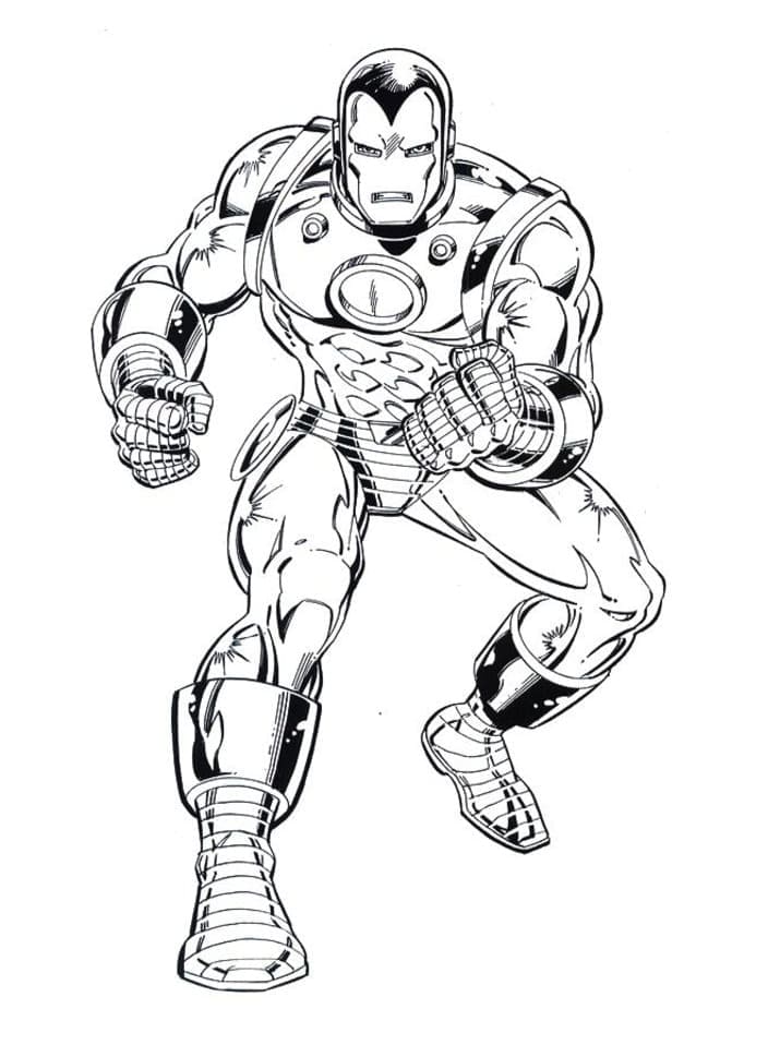 Hromový Iron Man omalovánka