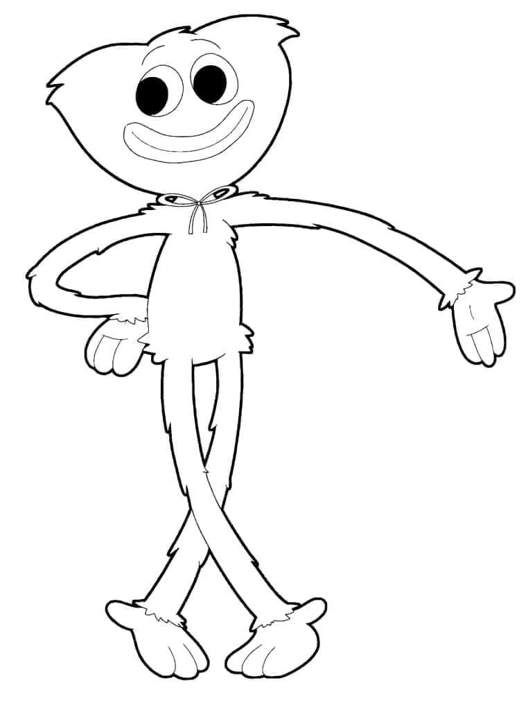 Huggy Wuggy k Vymalování omalovánka