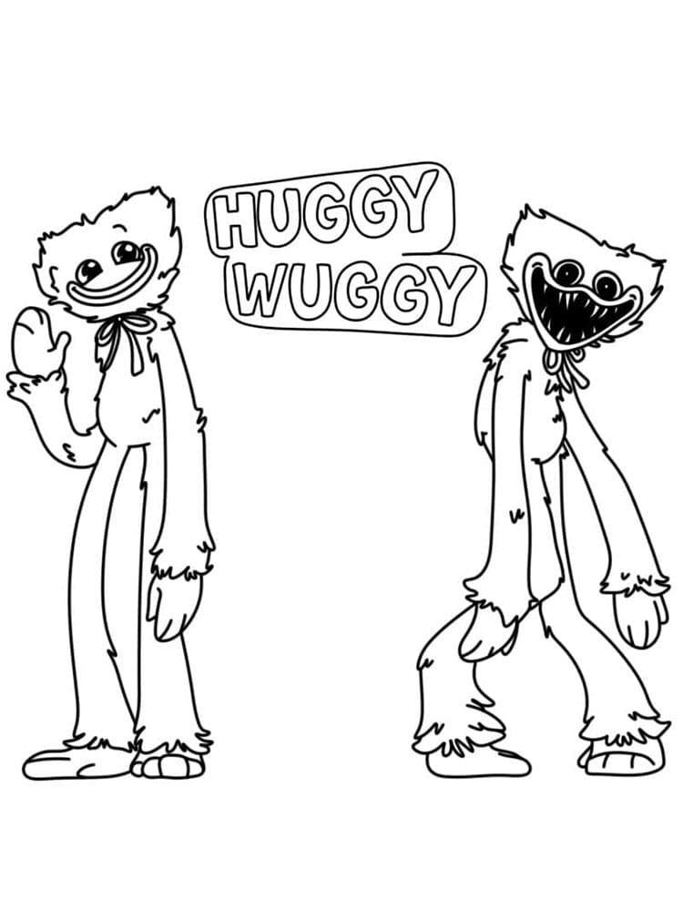 Huggy Wuggy pro Děti omalovánka