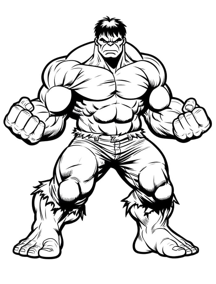 Hulk Marvel omalovánka