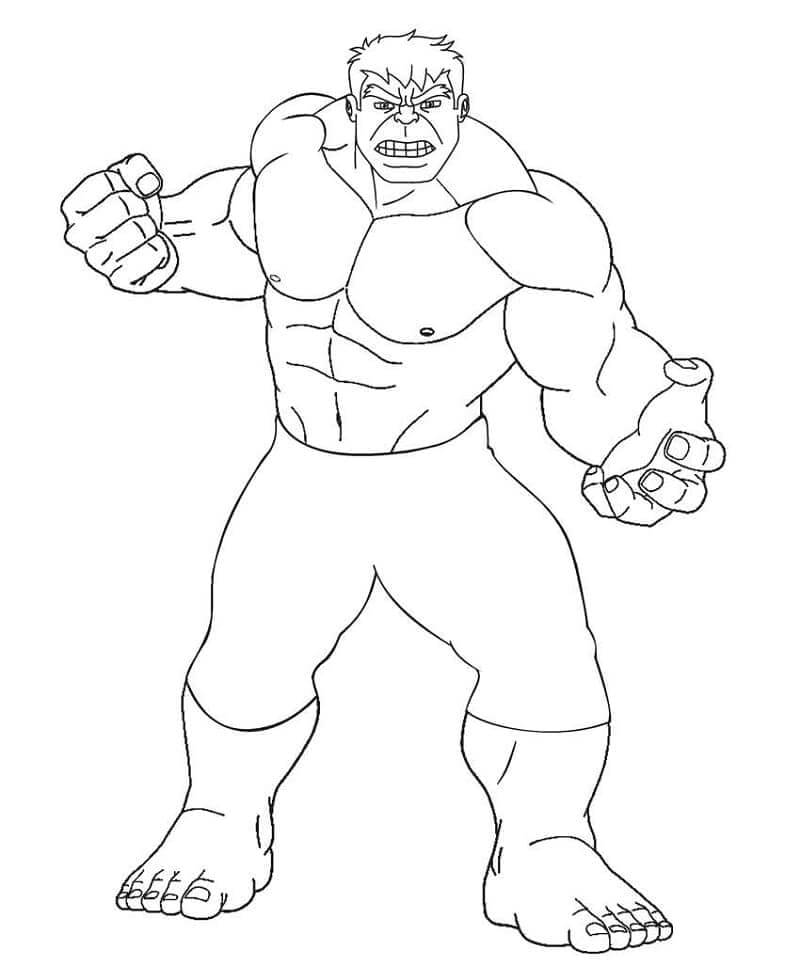 Hulk Tisknutelný pro Děti omalovánka