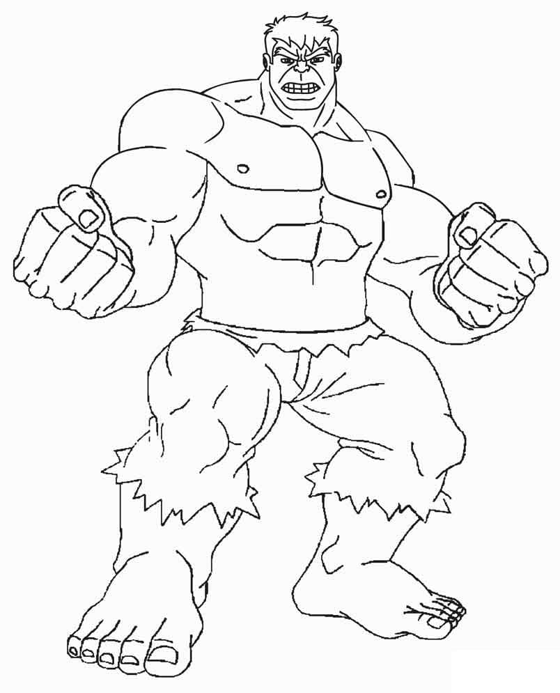Hulk Vymalovatelné pro Děti omalovánka