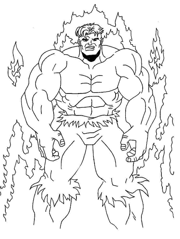 Hulk Zdarma Tisknutelný omalovánka