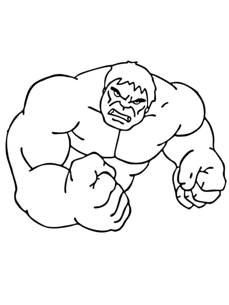 Hulk Zdarma pro Děti omalovánka