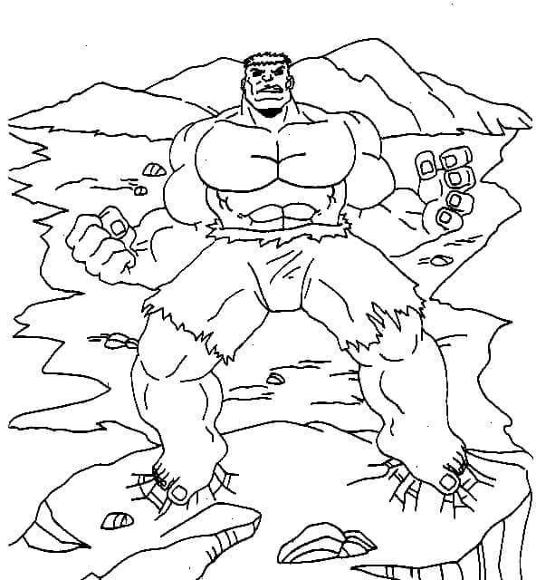 Hulk pro 1leté Děti omalovánka
