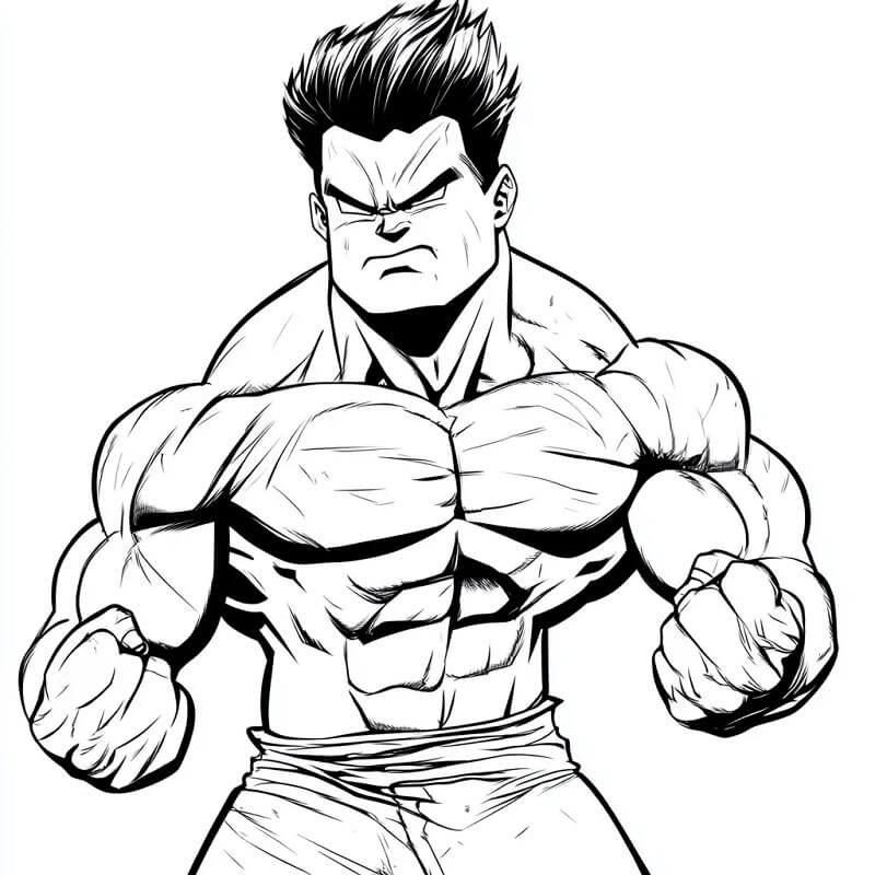 Hulk pro 3leté Děti omalovánka
