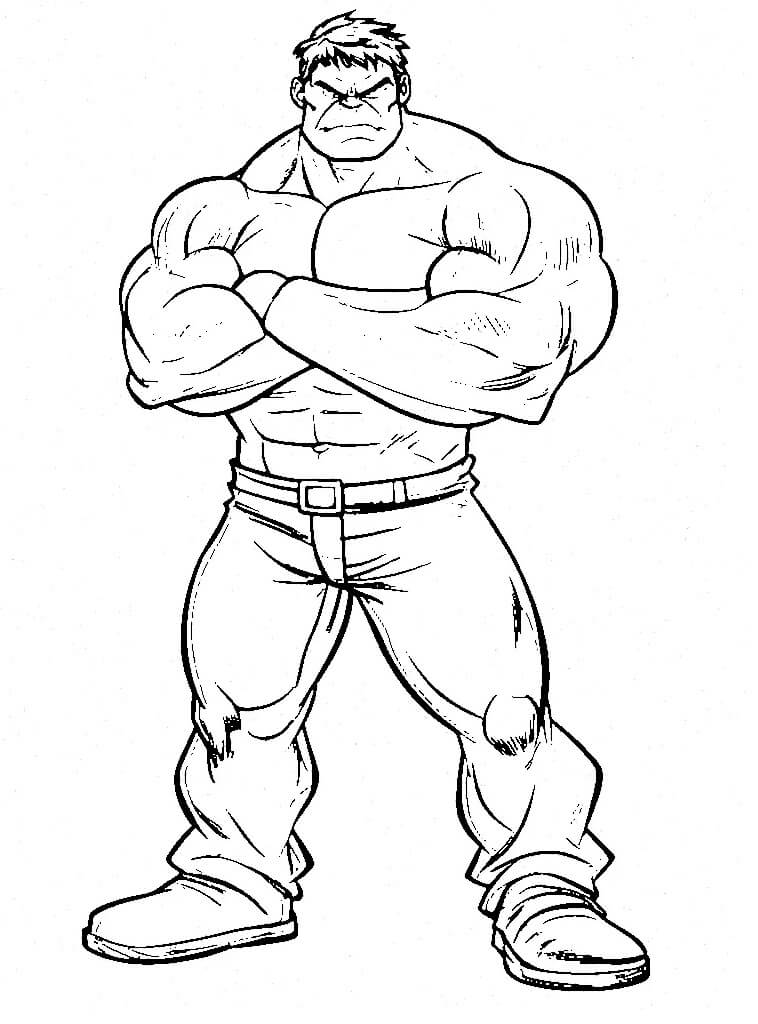 Hulk pro 4leté Děti omalovánka