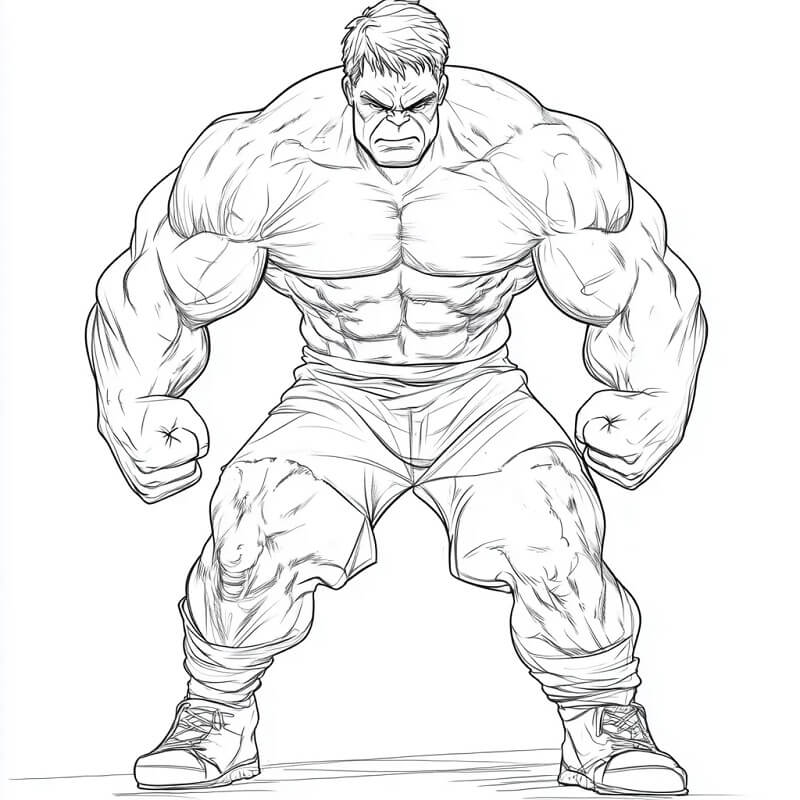 Hulk pro 5leté Děti omalovánka