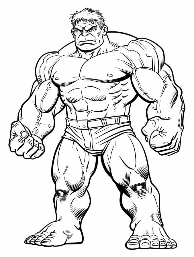 Hulk pro 6leté Děti omalovánka