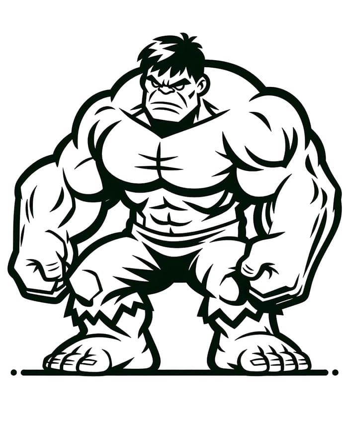 Hulk pro Děti omalovánka