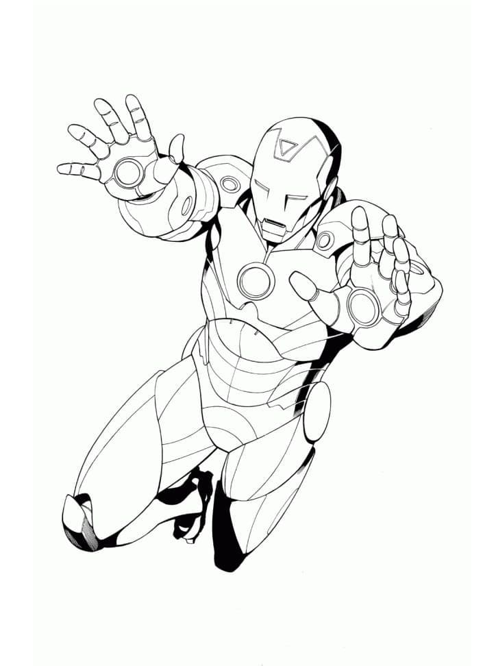 Iron Man Tisknutelný Zdarma omalovánka