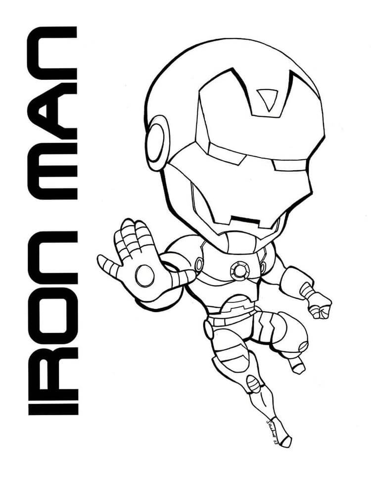 Iron Man Tisknutelný omalovánka