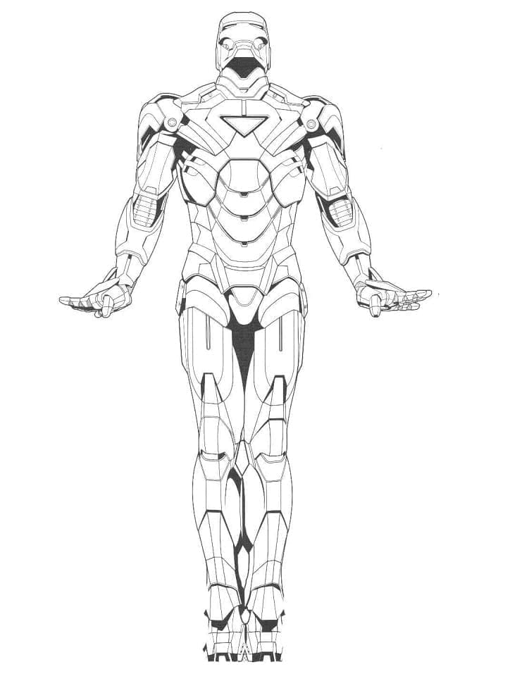 Iron Man Vymalovatelné pro Děti omalovánka