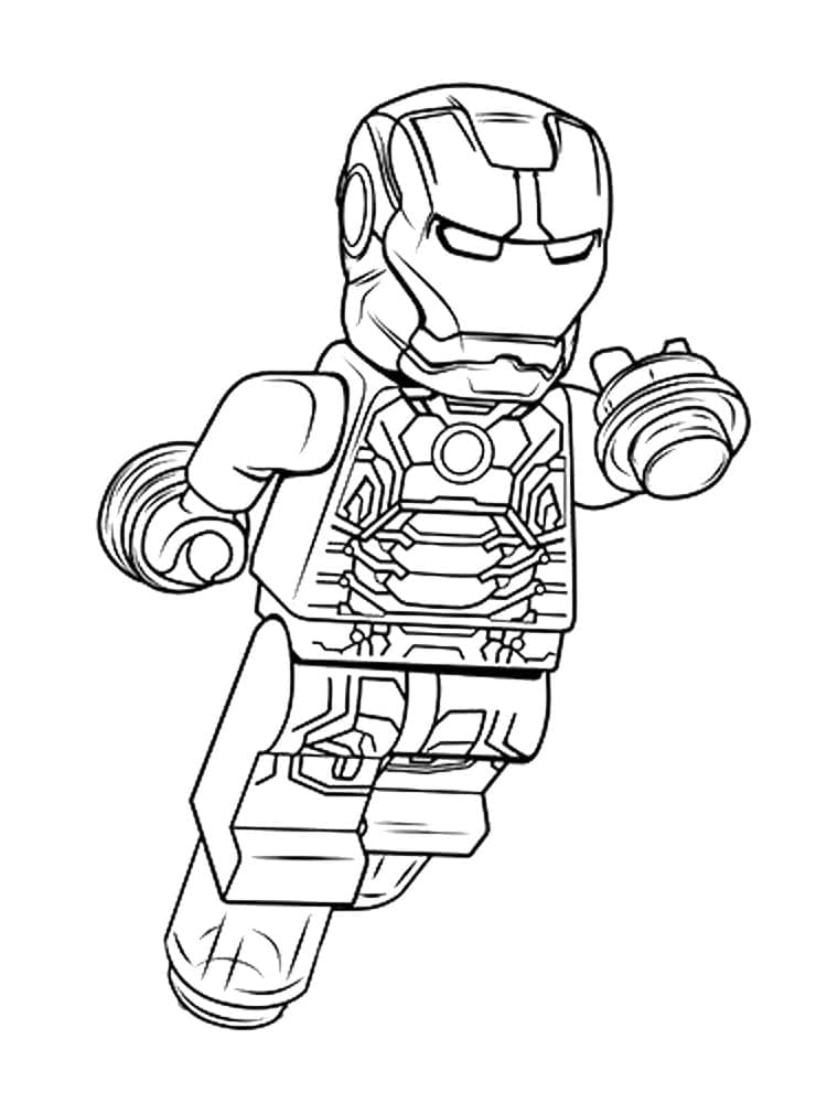 Iron Man Zdarma Tisknutelný omalovánka