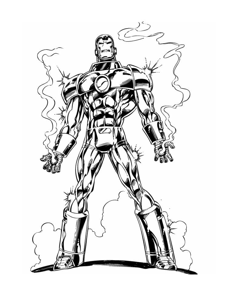 Iron Man Zdarma Vymalovatelné Obrázek omalovánka