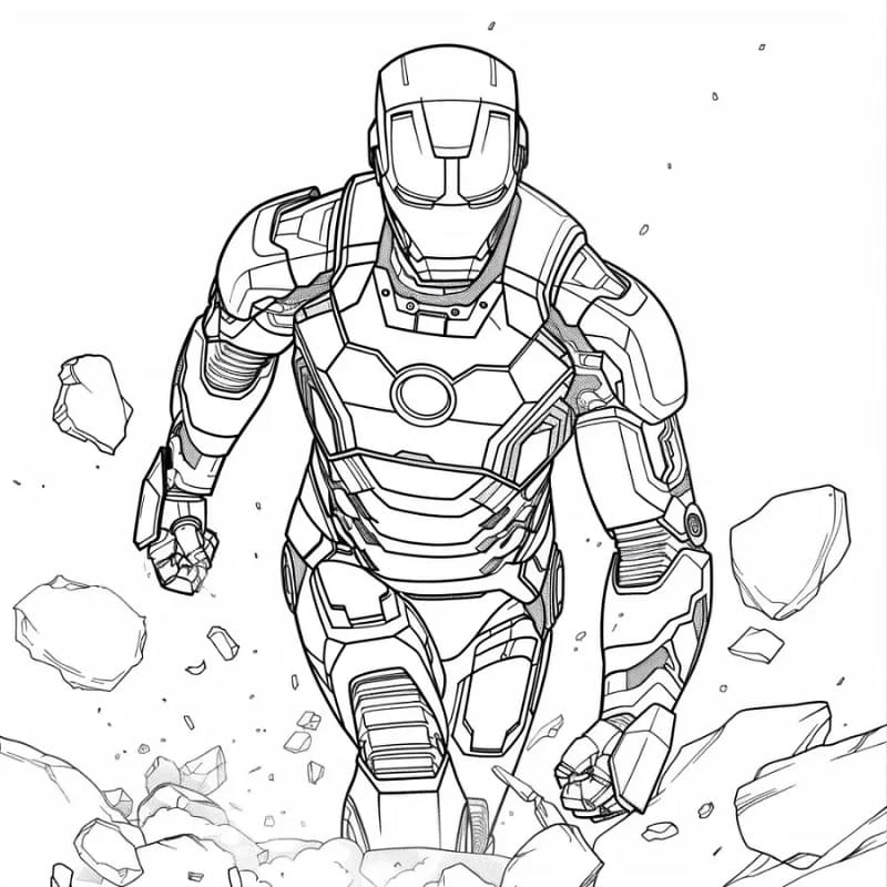 Iron Man pro 3leté Děti omalovánka