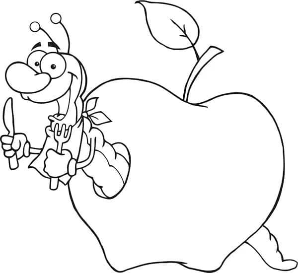 Jablko pro Děti omalovánka