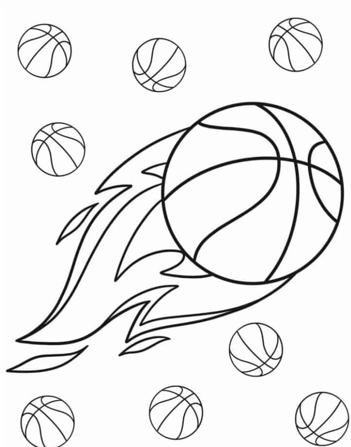 Jeden Basketbalista omalovánka