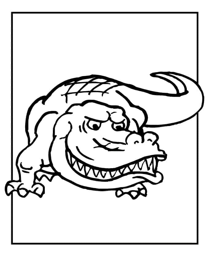 Jeden Krokodýl omalovánka