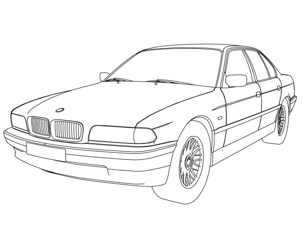 Jedno BMW Auto omalovánka
